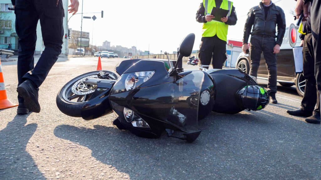 Motorcycle accident and road rash