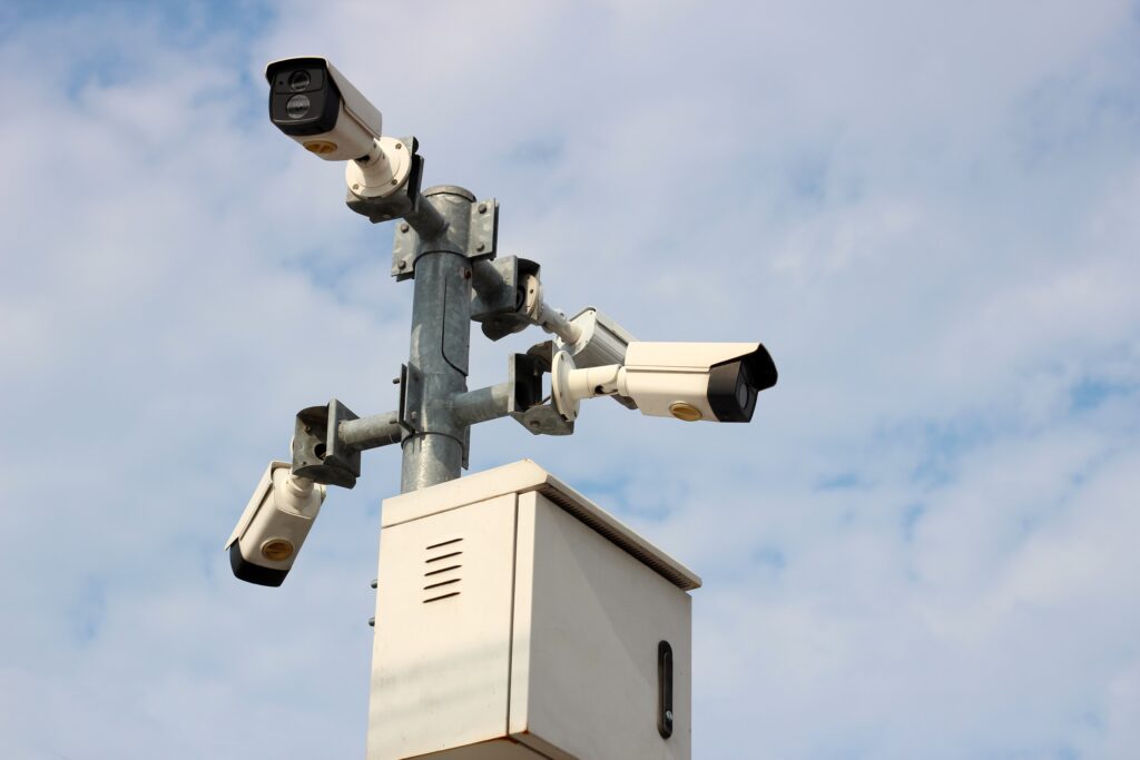 security camera intersection pole american
